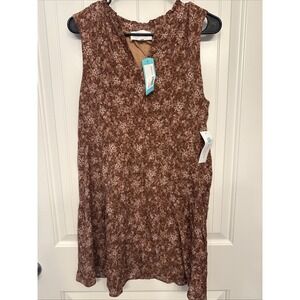 Women's French Grey Rylan Tiered Dress Brown Size L Stitch Fix Exclusive